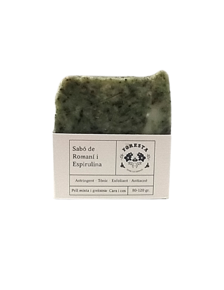 Sabó sòlid de mans i de cos (romaní i espirulina) (100gr)