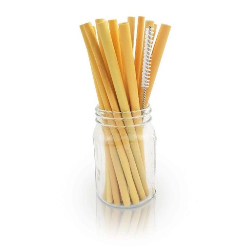 [BBW314]  Pajitas de bambú 22cm – cajita de 12 unidades